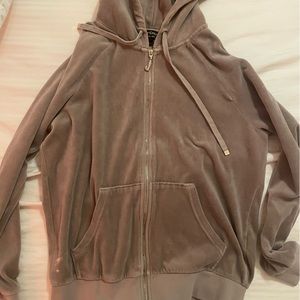 Brown velvet Y2k juicy couture velvet zip up